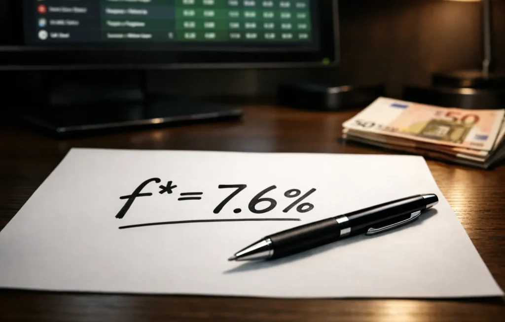 Kelly Criterion formula per calcolo stake ottimale nelle scommesse